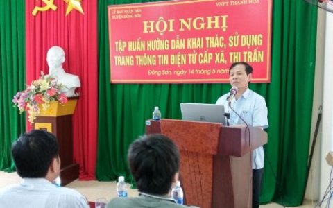 Tập huấn triển khai hướng dẫn trang thông tin điện tử xã, thị trấn Huyện Đông Sơn
