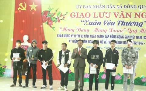 Xã Đông Quang tổ chức đêm giao lưu văn nghệ Xuân yêu thương mừng Đảng mừng Xuân Quý Mão 2023
